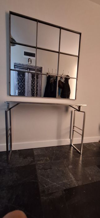 Lustro loftowe z konsolą