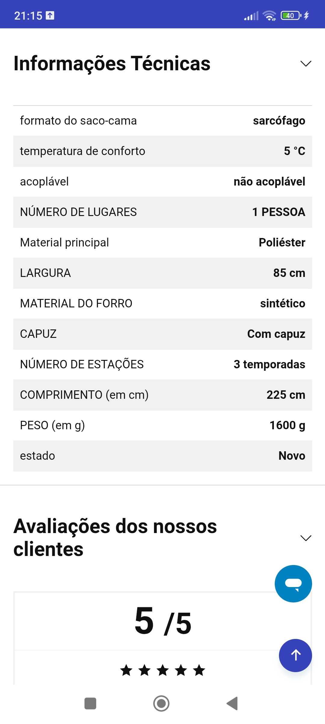Saco cama outwell
