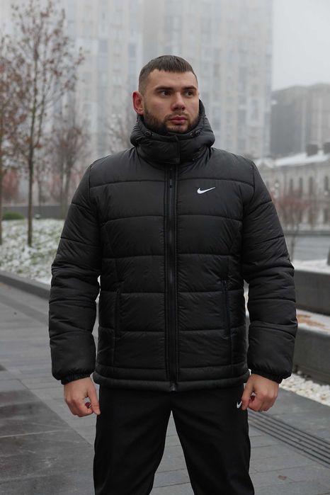 Куртка чоловіча зимова тепла Nike чорна