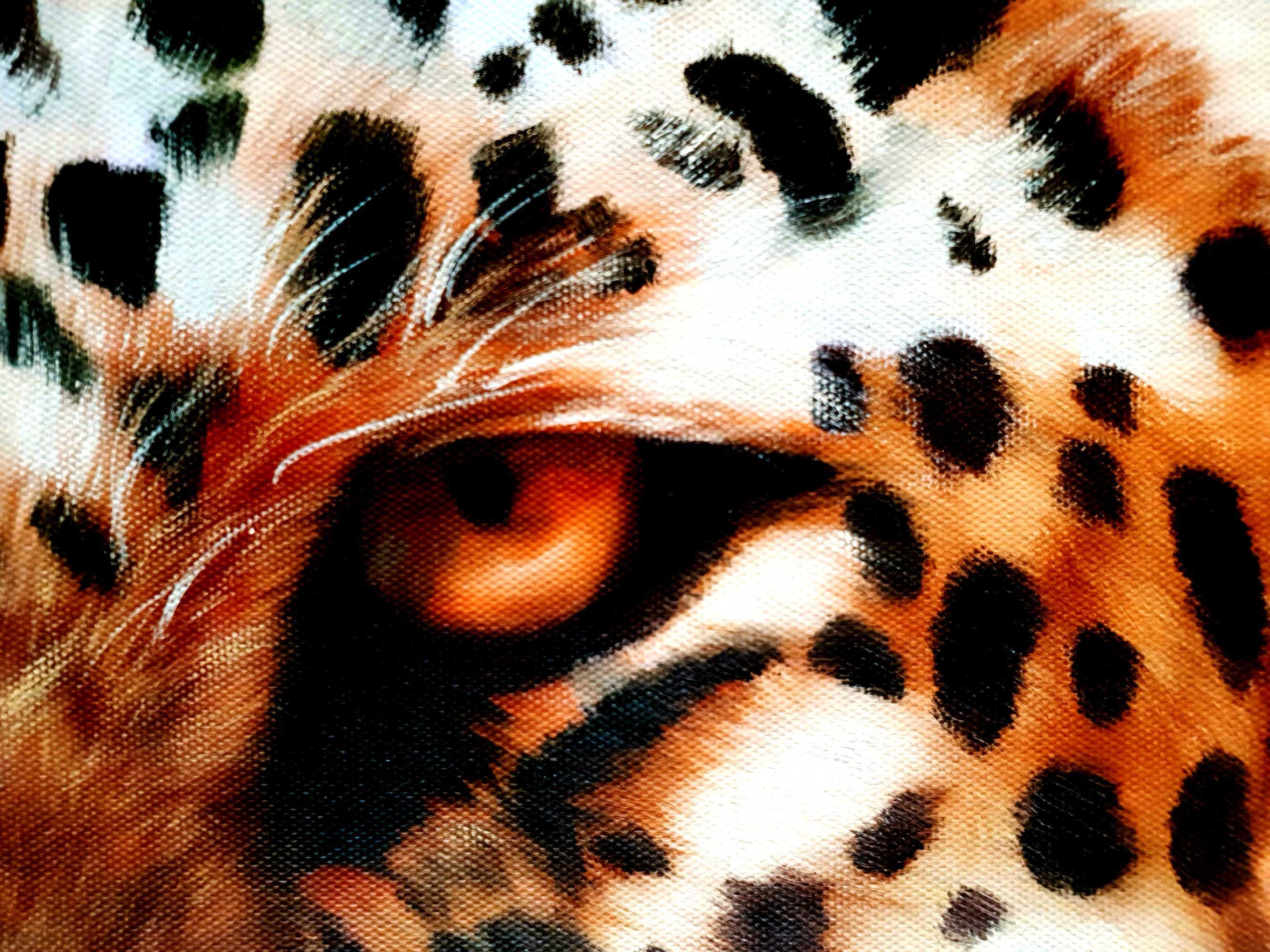 Conjunto Leopardo de três painéis de pintura original em canvas