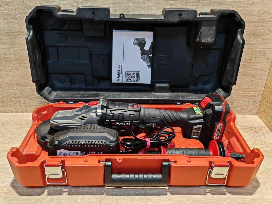 Szlifierka kątowa Parkside PPWSFA 20-Li A1 komplet