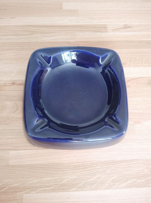 popielnica ceramiczna szkliwiona PRL retro piękna popielniczka made PL