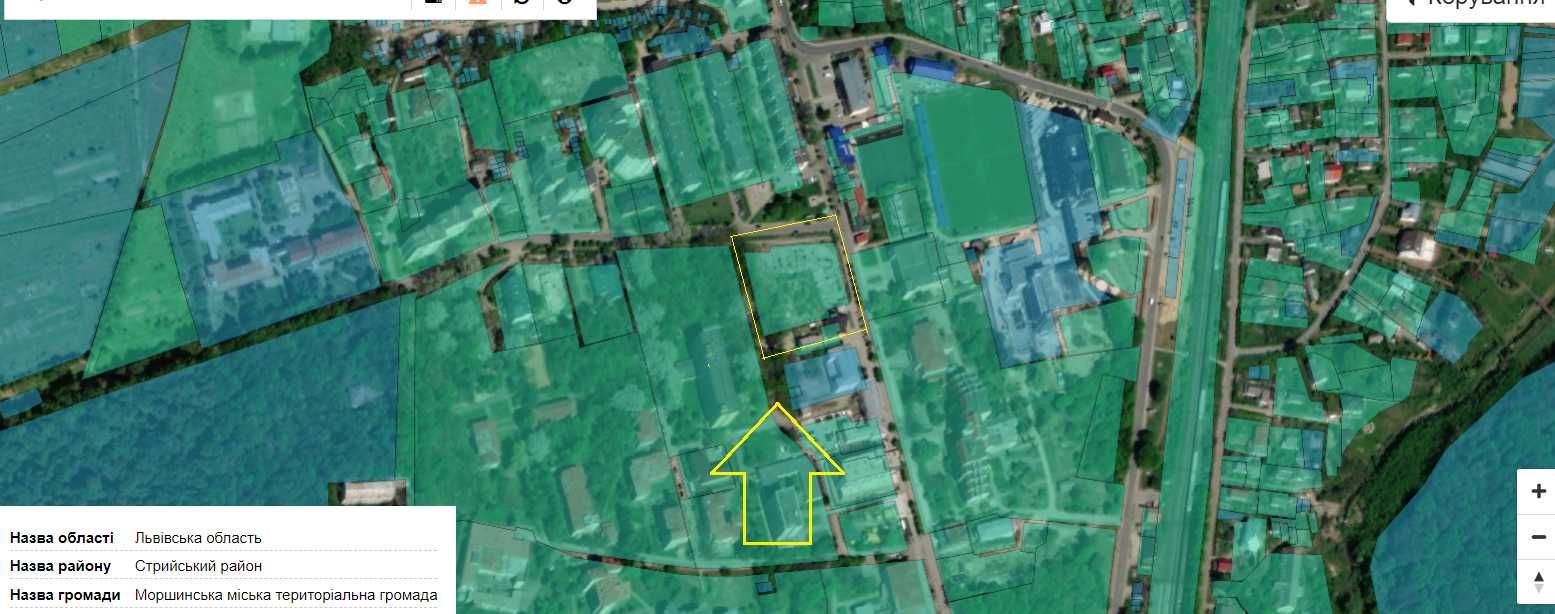 Продаж земельної ділянки під будівництво готелю в м. Моршині