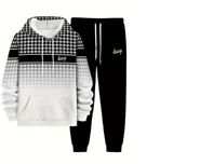 Zestaw Dres dla Mężczyzn Plus Size XXL-XXXL z Nadrukiem 'King'
