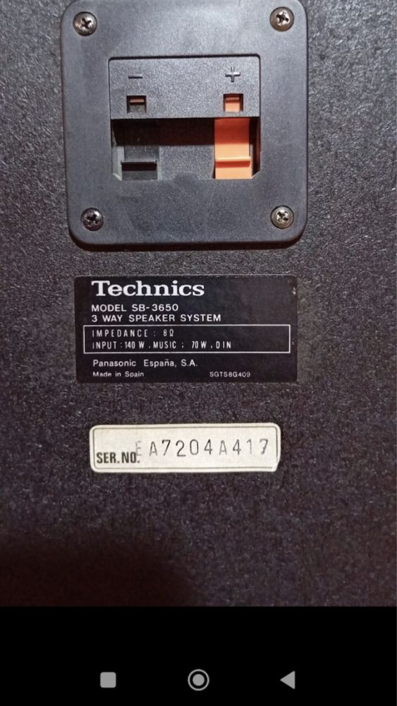 Colunas Technics SB-3650