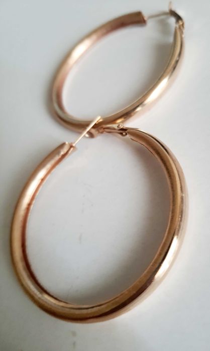 Kolczyki w stylu bold hoops stal nierdzewna 5cm