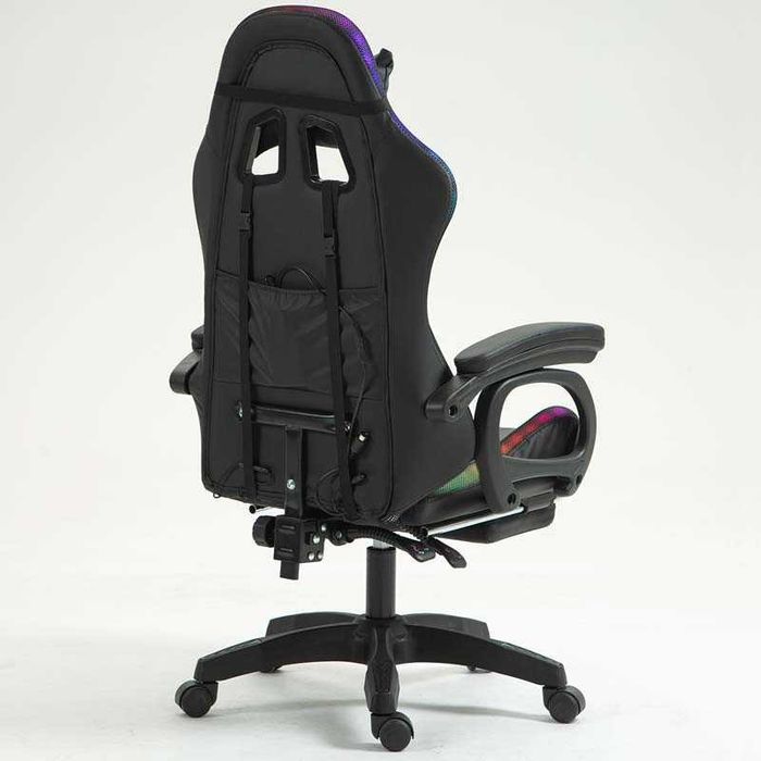 Cadeira Gaming com iluminação RGB e 7 pontos massagem