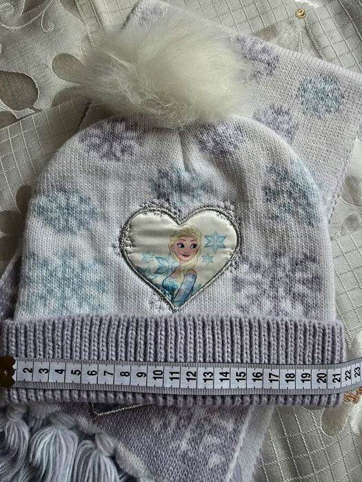 Дитячий набір шапка ,шарф Ельза, 48-50см