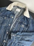 Kurtka jeansowa unisex z odpinanyn kołnierzem oversize