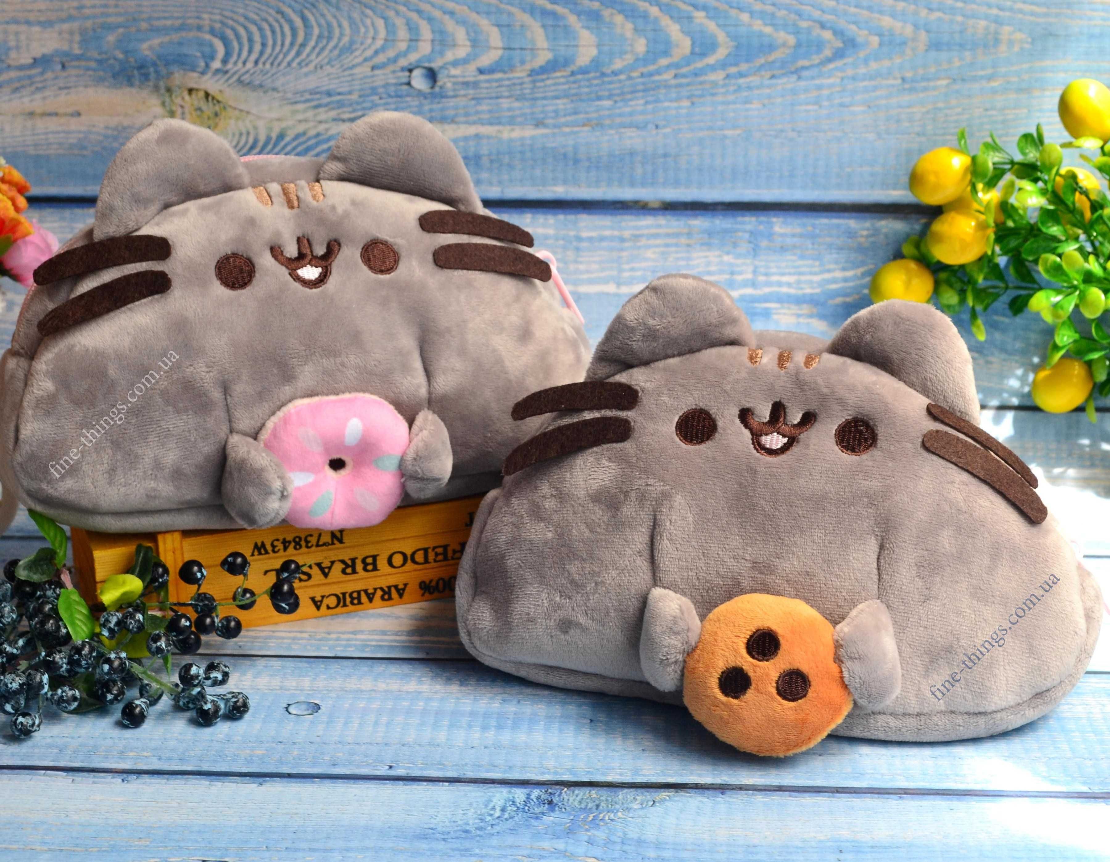М'яка сумочка пенал кіт Пушин плюшевый котик Pusheen cat