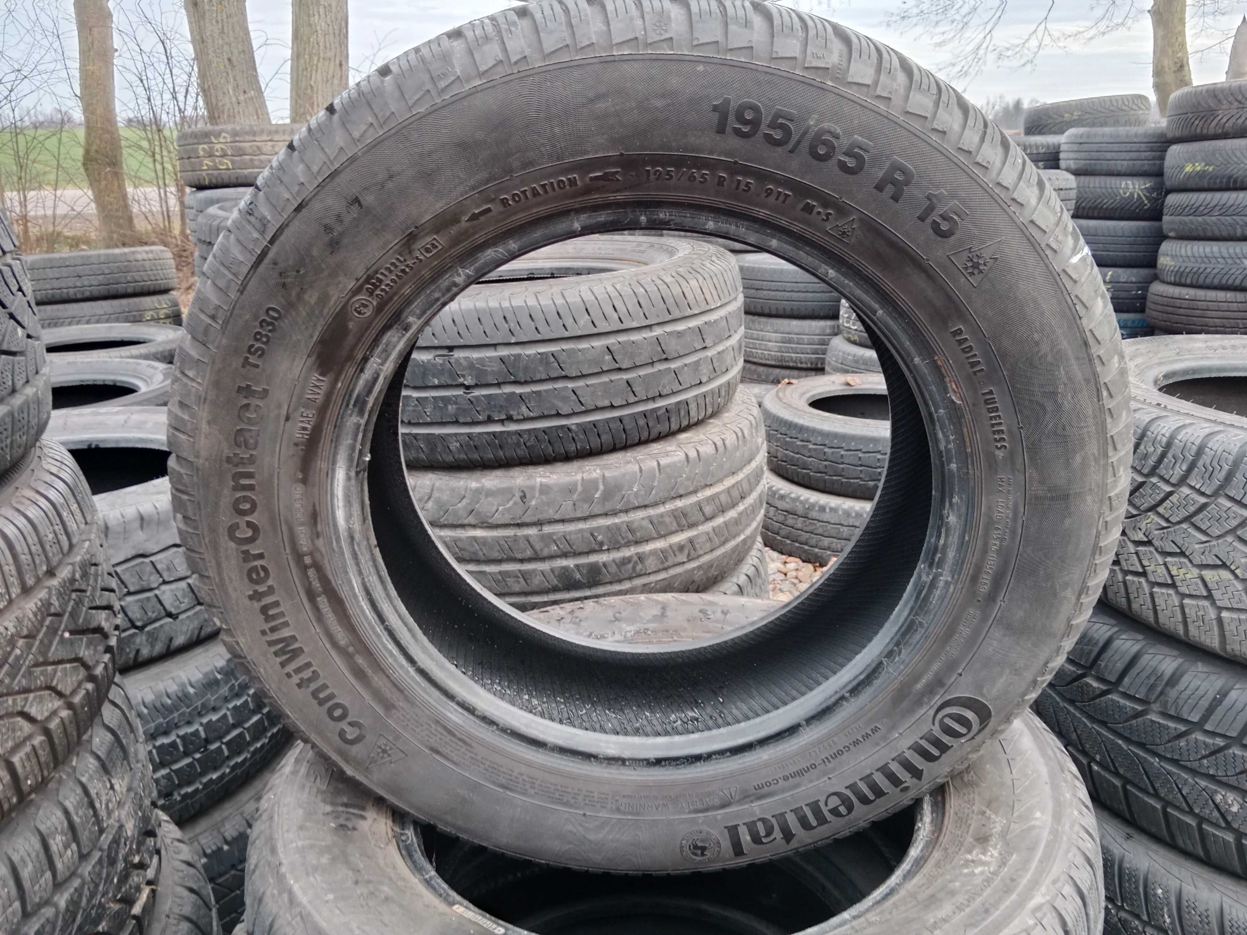 Opona używana zimowa 195/65R15 Conrinental ContiWinterContact TS830 1