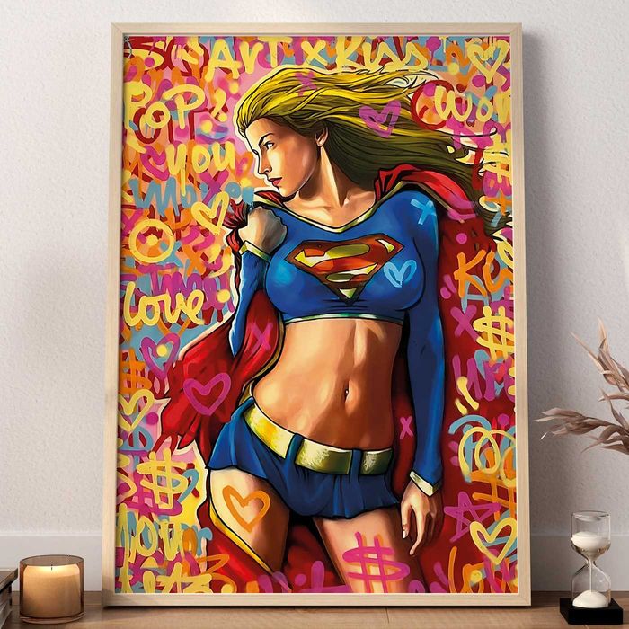 Superman - Supergirl Plakat A3
