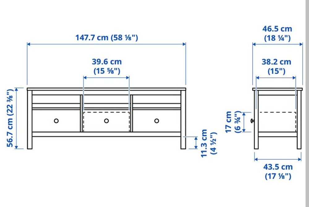 Komoda Ikea Hemnes stolik rtv