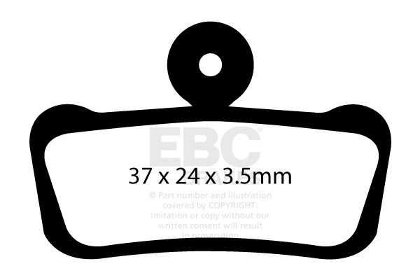 CFA633R - Klocki hamulcowe rowerowe (organiczne wyczynowe) EBC Brakes