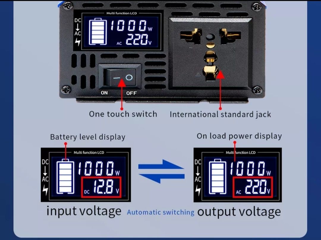 Инвертор 12/220 2200w чистый синус