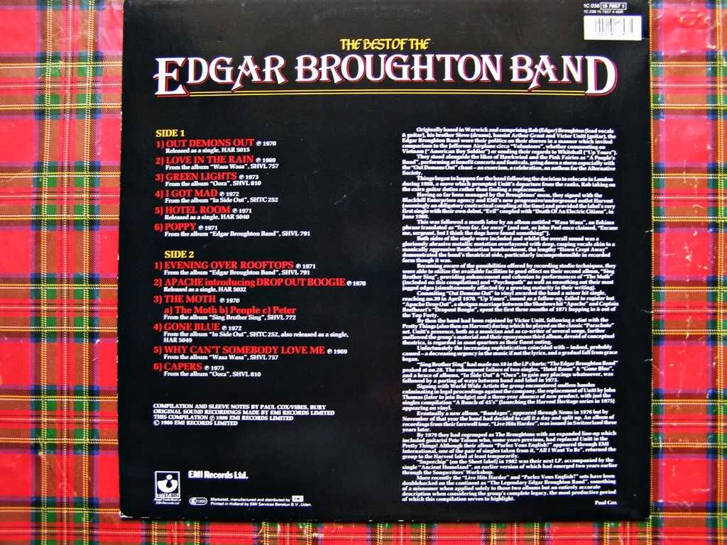 Edgar Broughton Band - Out Demons Out ! Vinyl 1986 EXC +