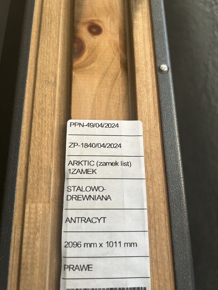 Drzwi zewnętrzne Antracyt (lustro weneckie)