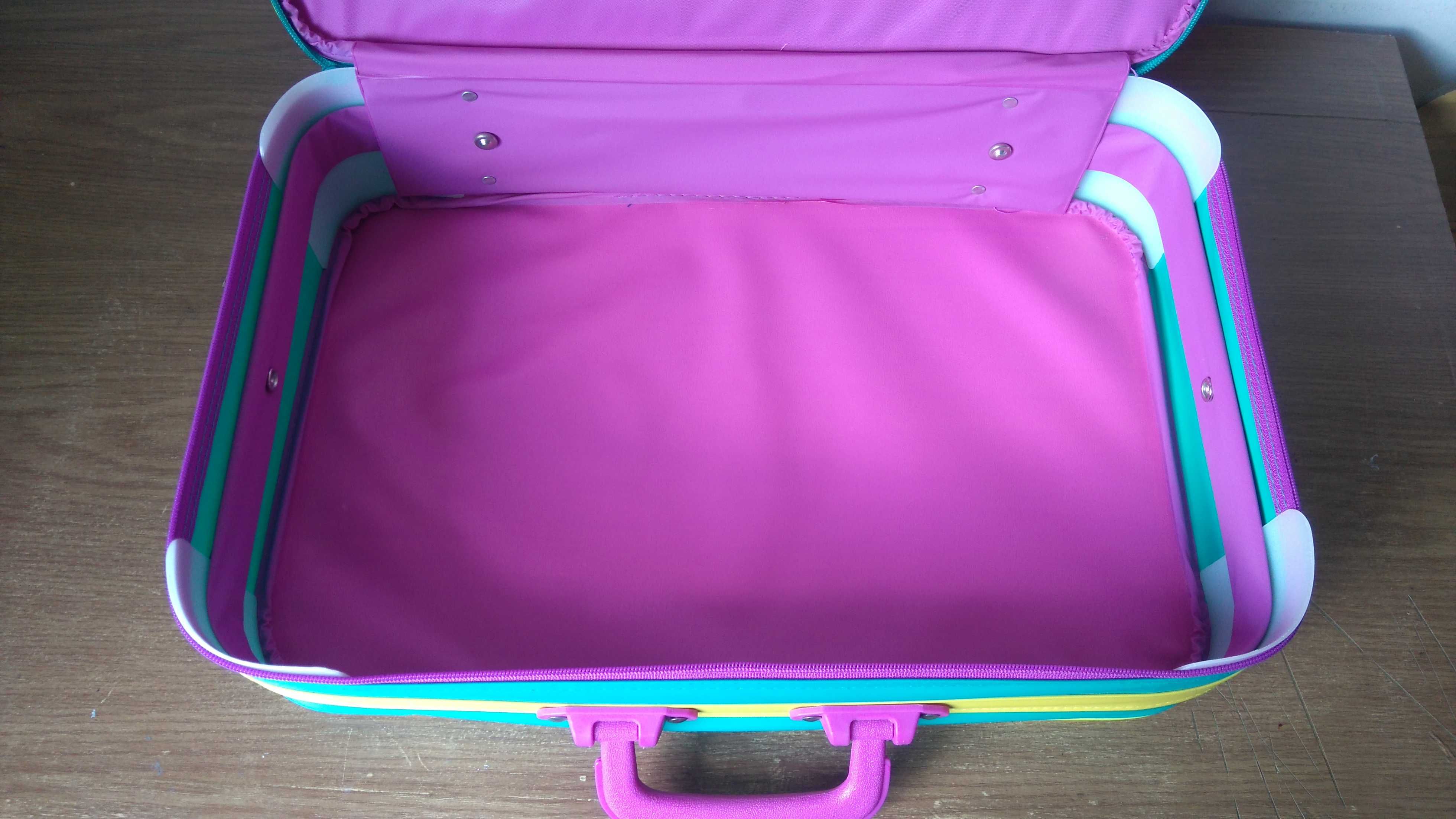 Mala de viagem de menina rosa e amarelo ALBIE & GIBIE