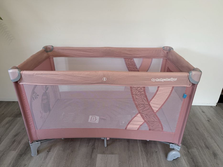 Łóżeczko turystyczne Simple Baby Design 08 RÓŻOWE