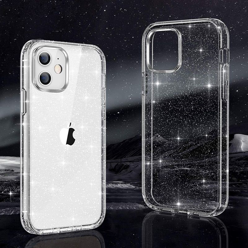 Crystal Glitter Case Do Iphone 14 Pro Max Srebrny