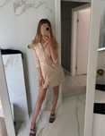 Lniana sukienka żakietowa S Asos Zara