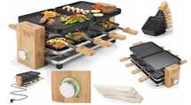 Elektryczny Grill Raclette - Obudowa Bambusowa