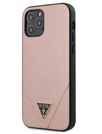 Оригінальний чохол Guess Saffiano Triangle iPhone 12 Pro Max Pink