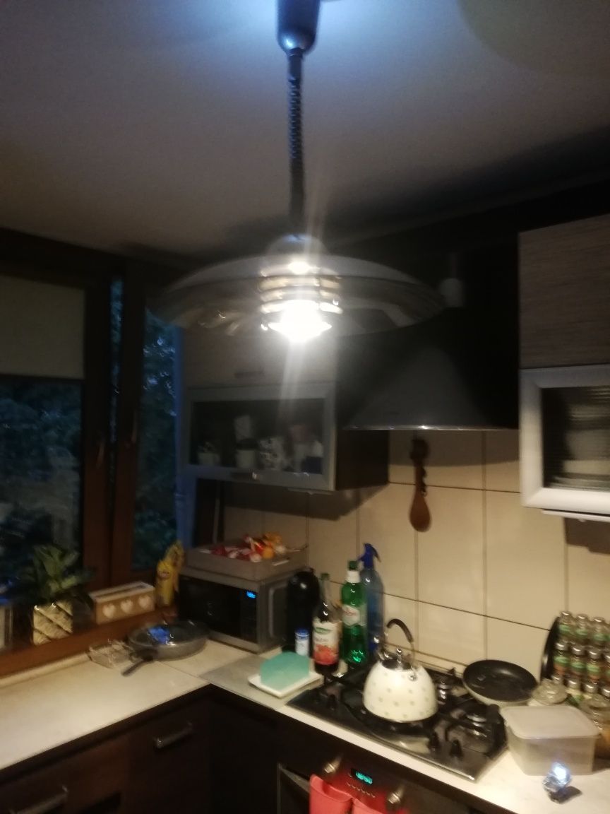 Lampa wisząca z przezroczystym kloszem do kuchni jadalni loft