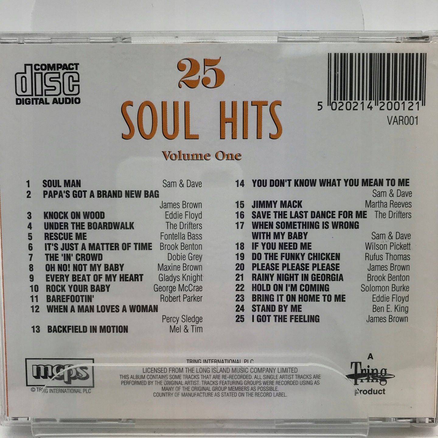 Cd - Various - 25 Soul Hits Volume 1