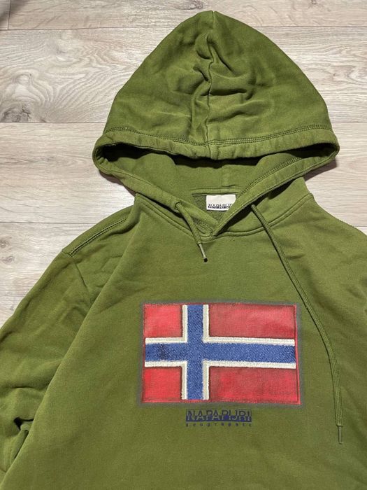 Зелене худі Napapijri велике лого