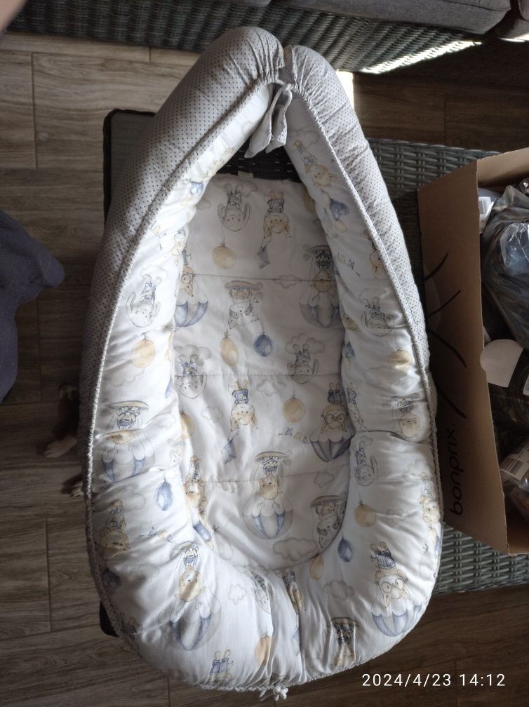 Kokon niemowlęcy, gniazdo + wkład, kocyk, poduszka