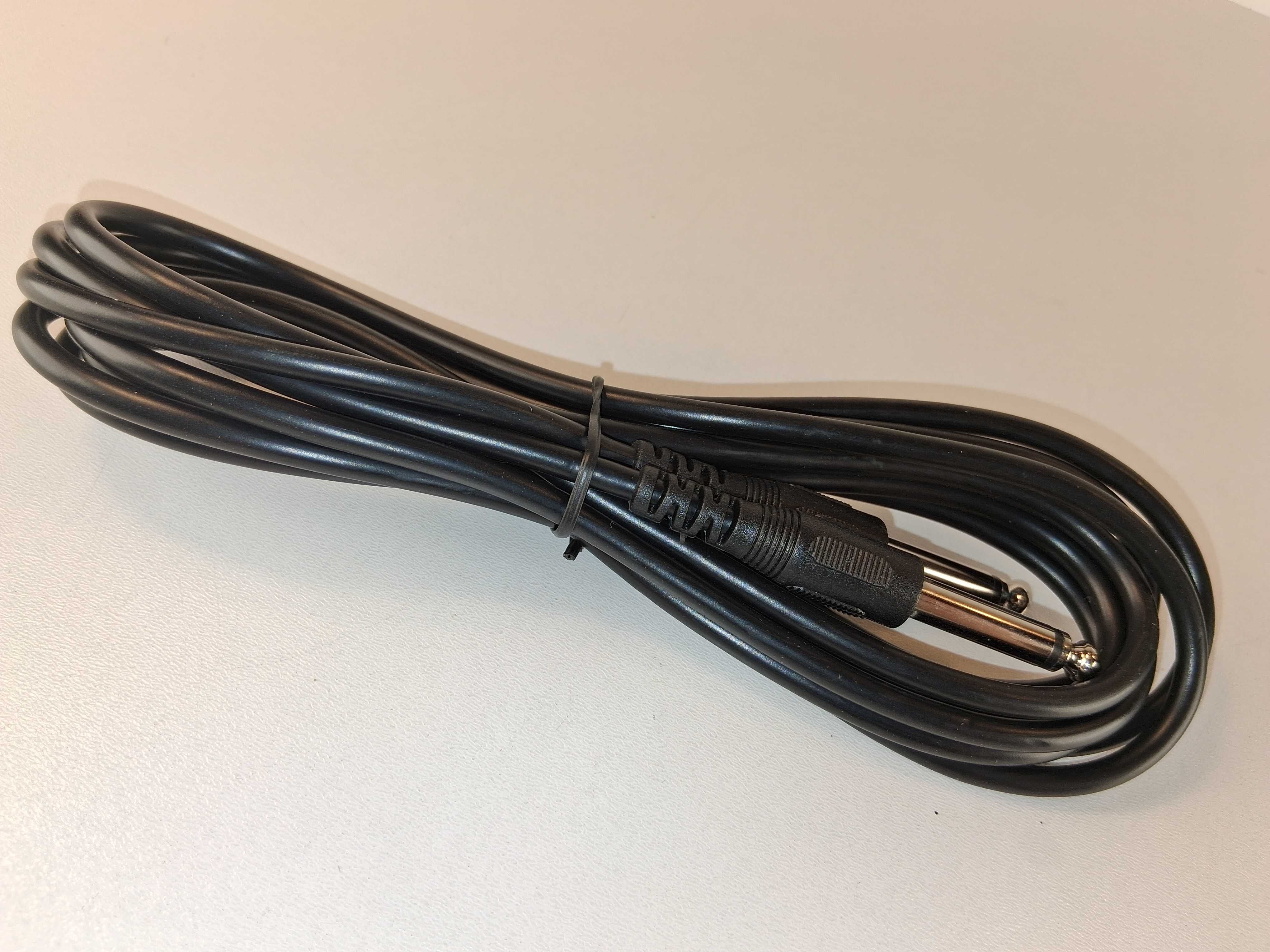 N028 Kabel Gitarowy Jack 6.3 mm Mono Czarny Długość 3 Metry