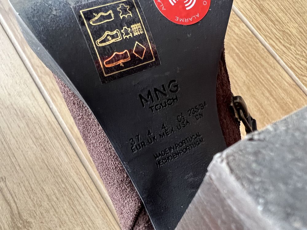 Buty Mango MNG botki zamszowe