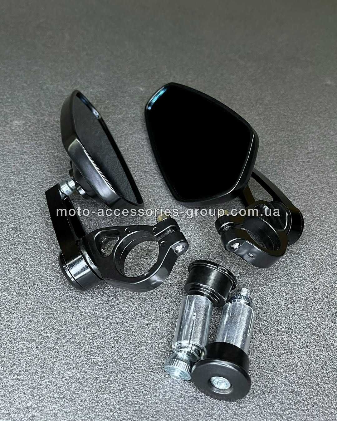 Мото зеркала в торец руля на мотоцикл (в руль 22мм) Custom