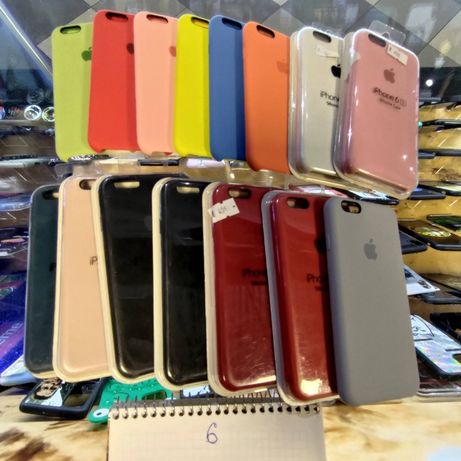 Чехол iPhone 6 6s silicone case для Айфон  7 8 разпродажа низ открыт