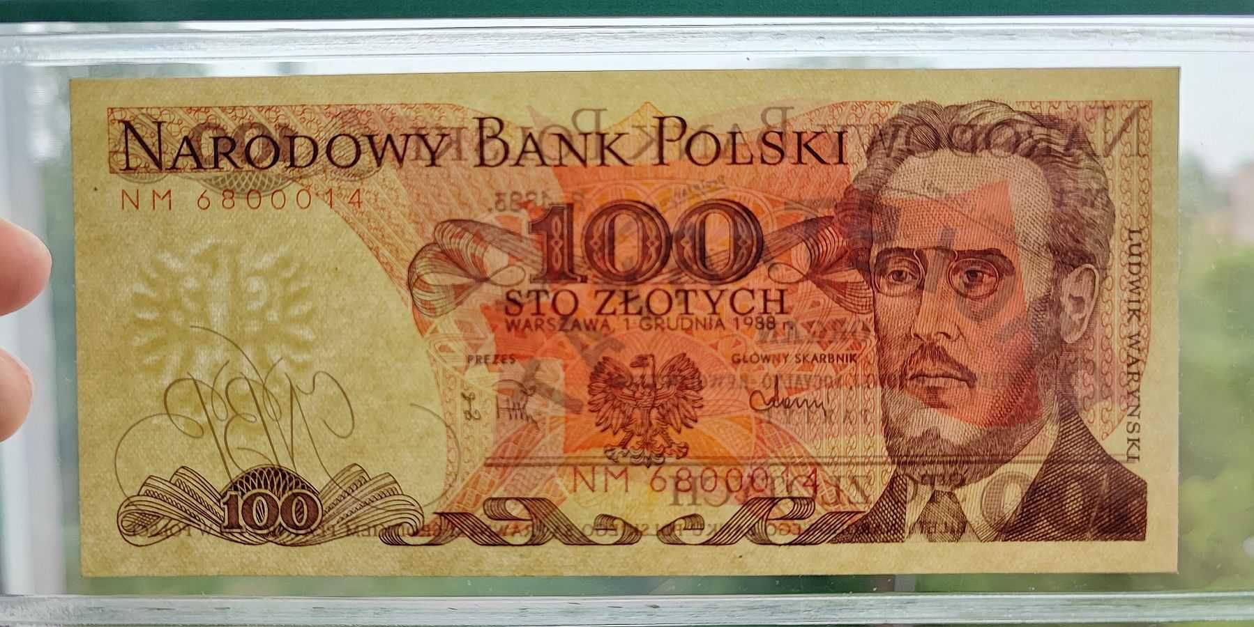 100 złotych z 01.12.1988 serii NM - Pierwsza seria rocznikowa