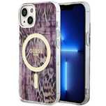 Etui Guess Leopard Magsafe Na Iphone 14 - Różowe