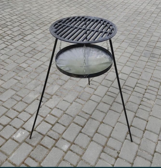 Сковорода із диска борони 50 см з кришкою ручками і ніжками на вогонь