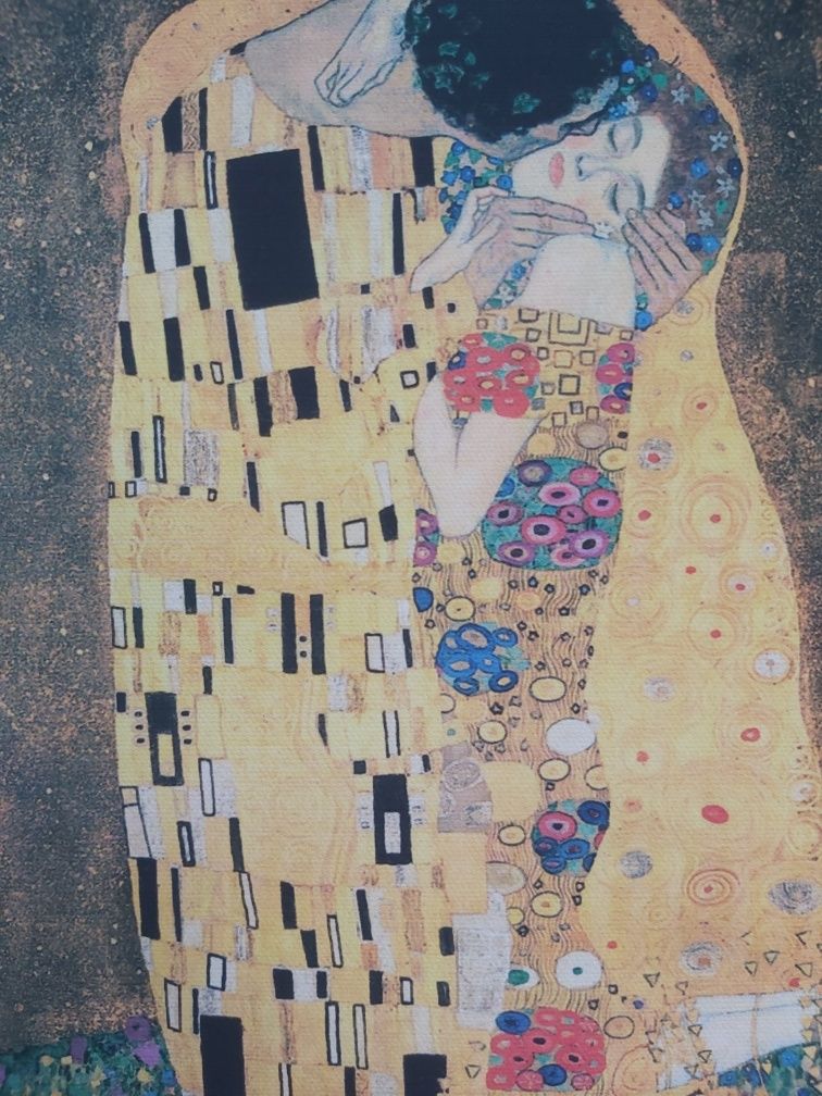 Obraz Reprodukcja obrazu Gustav Klimt The Kiss 45x45cm