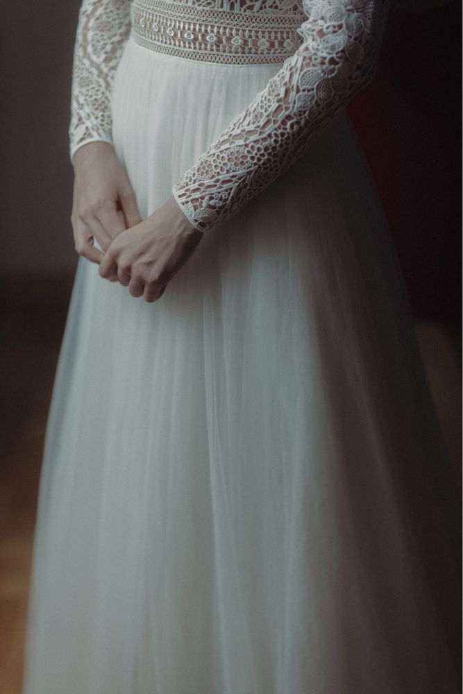 Suknia ślubna boho rustykalna Elizabeth Passion koronka
