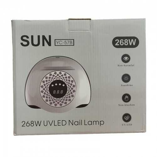 LED UV лед уф лампа Sun YC 57B 268вт для наращивания ногтей, гель лак