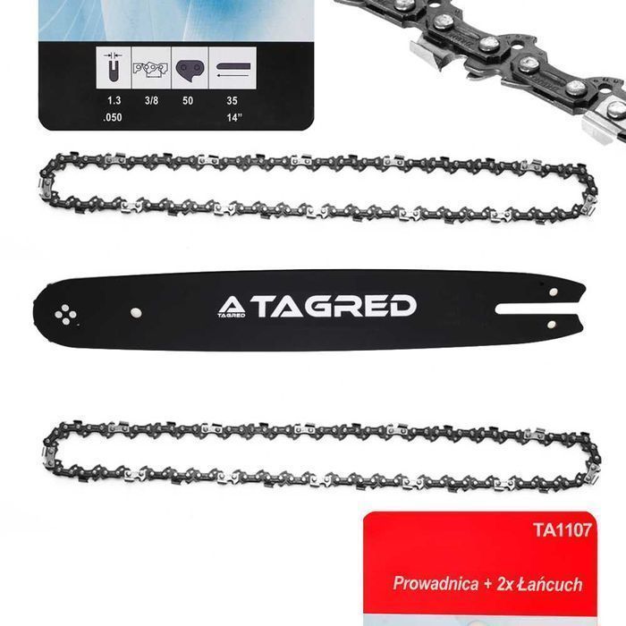 Prowadnica  14"/35cm / 3/8"  1.3 mm  50 + 2 łańcuchy Sthil sthila A074