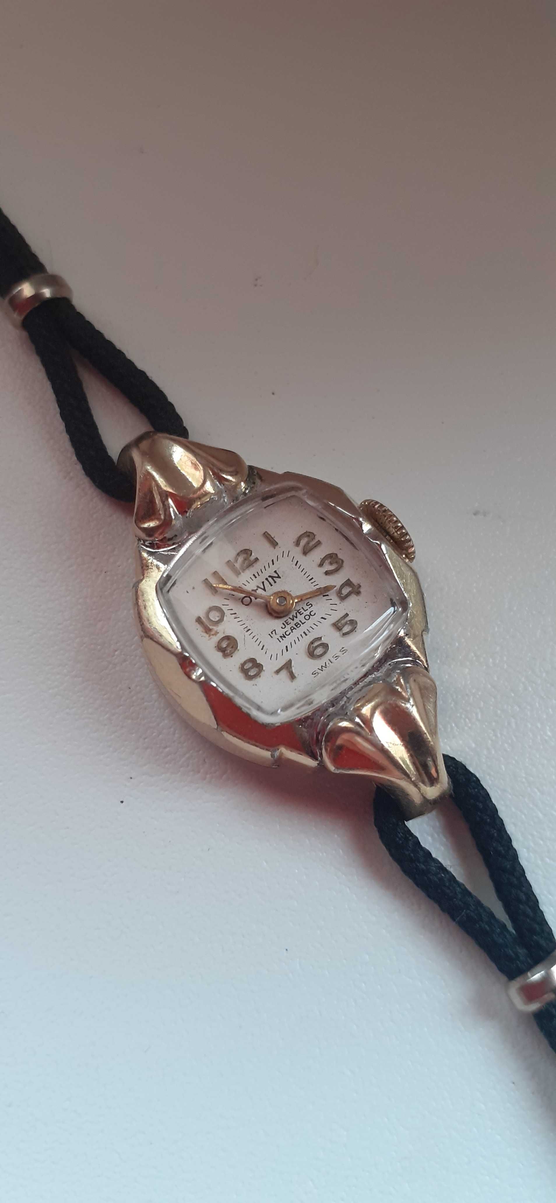 Zegarek ORVIN 10K GOLD R.G.P SWISS 17 Jewels.