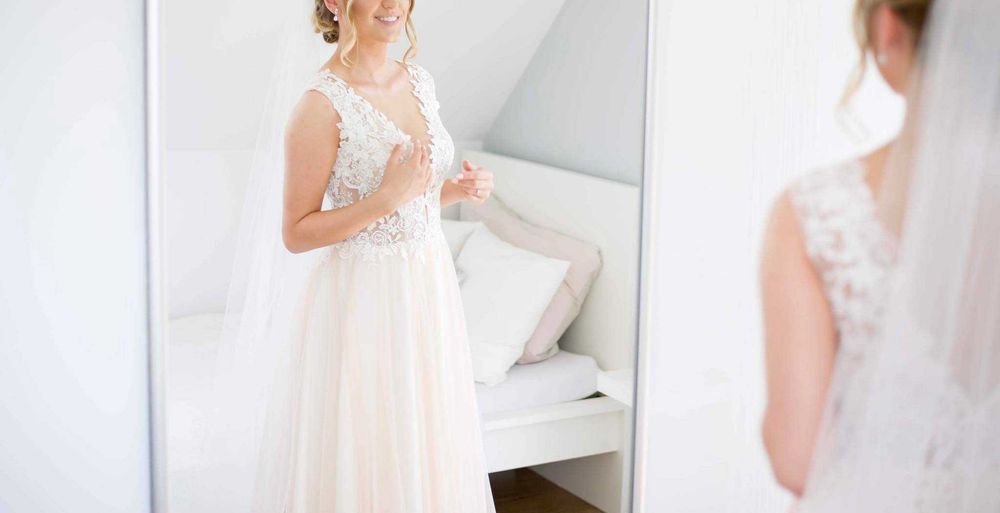 Kraków Madonna suknia ślubna S M bajkowa romantyczna boho koronka tiul