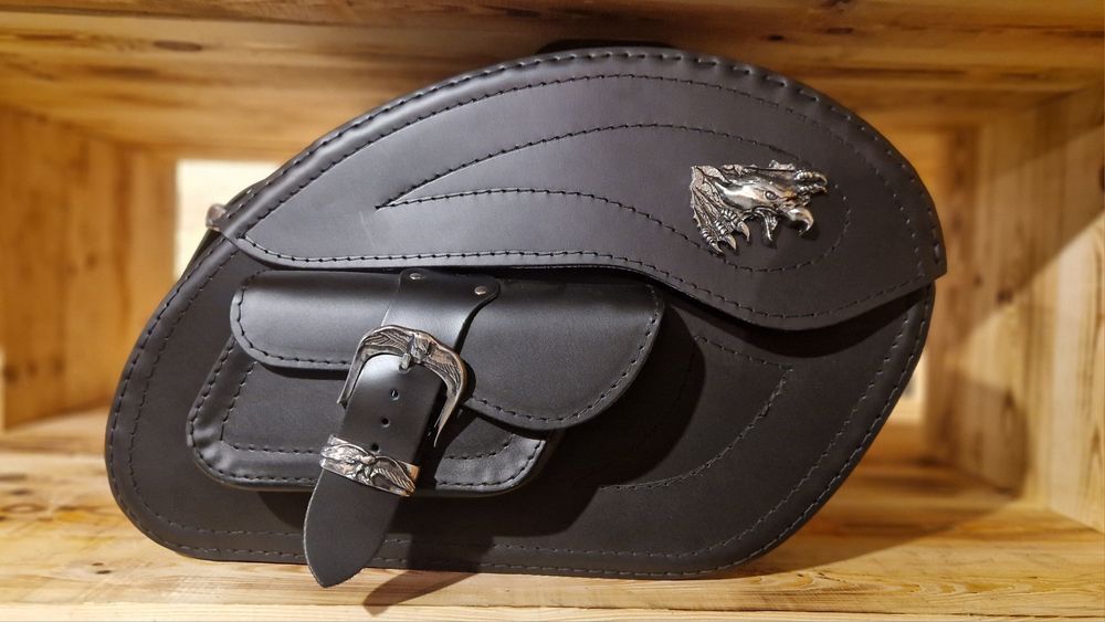 Sakwy boczne skórzane duże