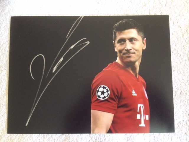 Robert Lewandowski oryginalny autograf RARYTAS
