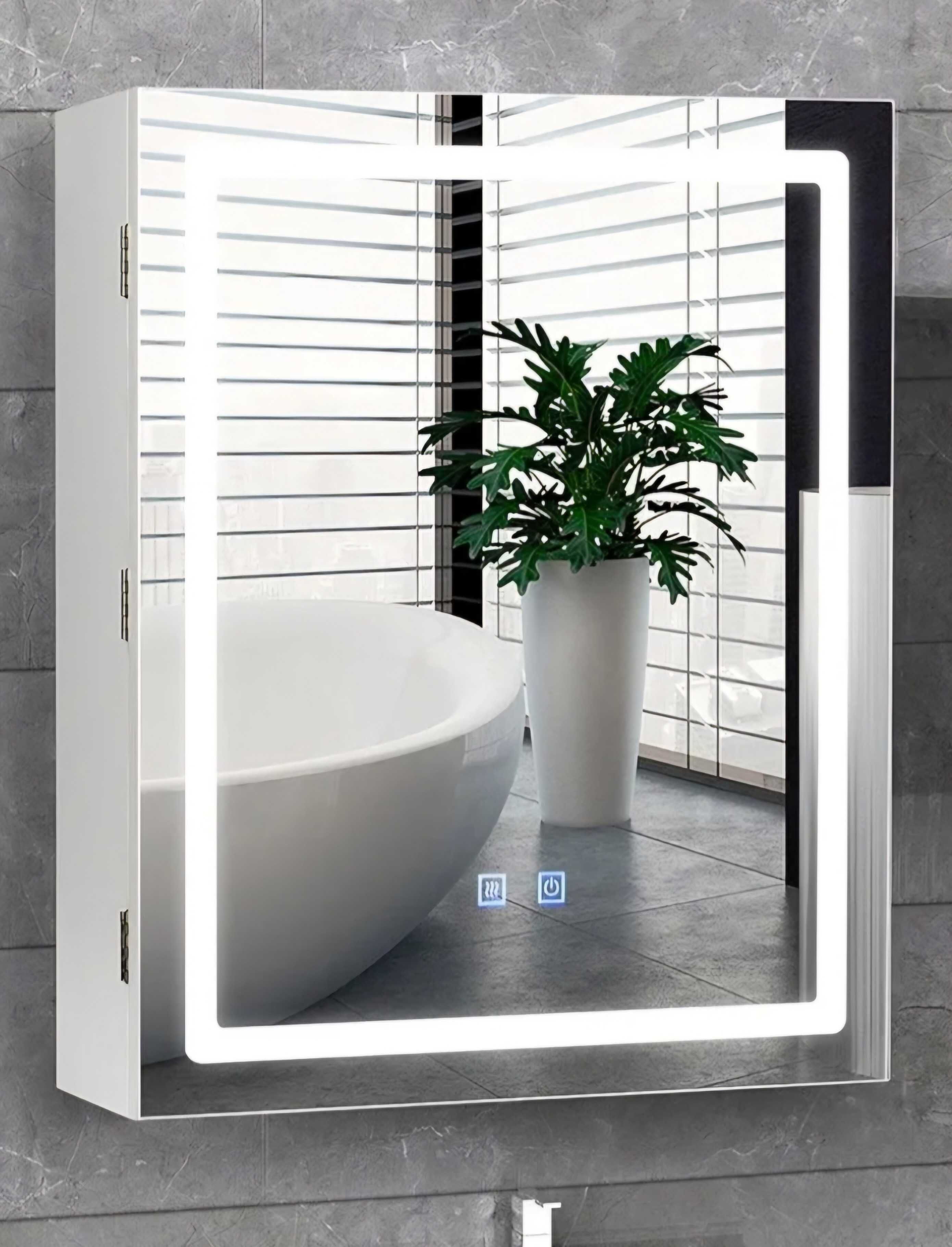 Szafka łazienkowa z lustrem LED 50x70