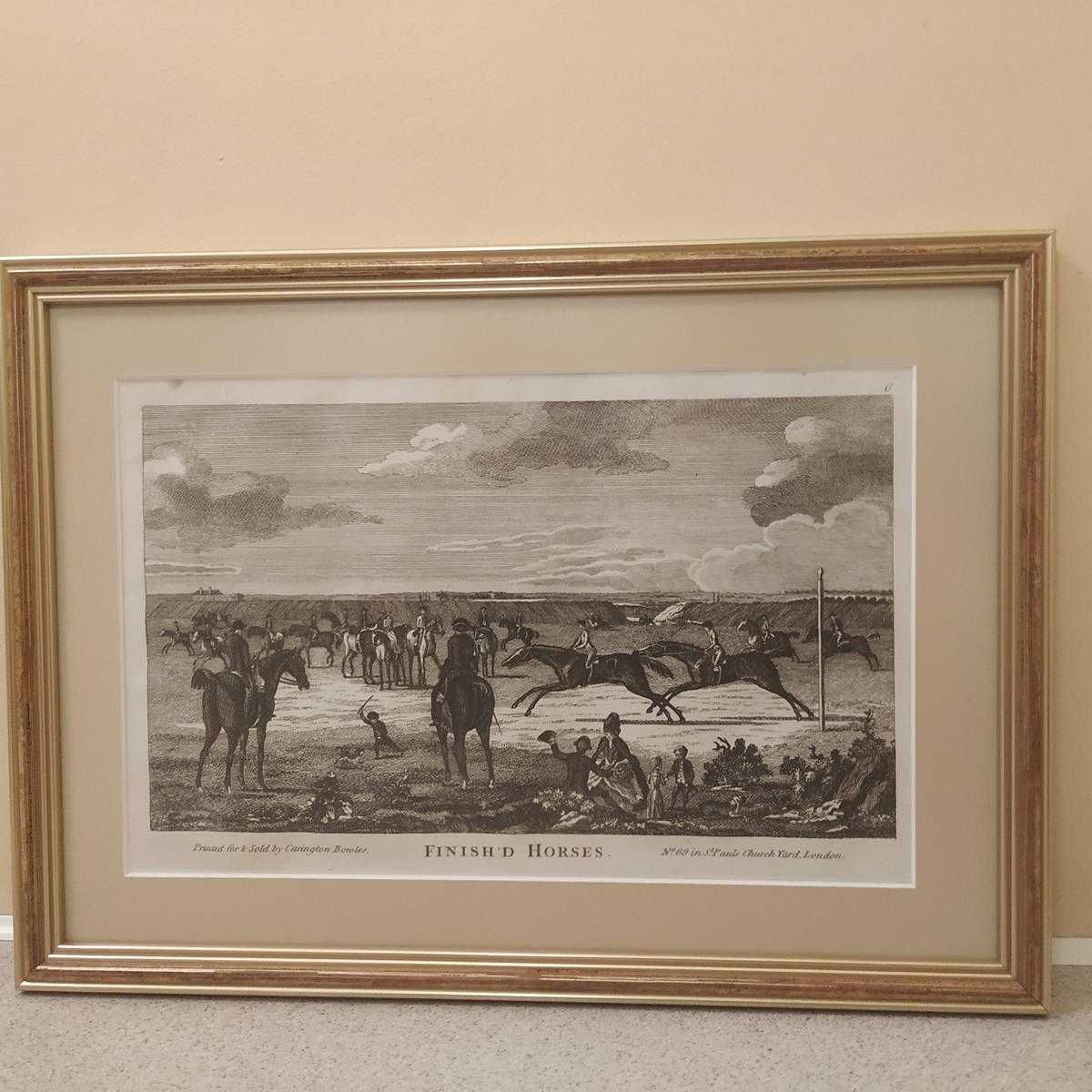 Dziesięć rycin przedstawiających konie  - Vintage