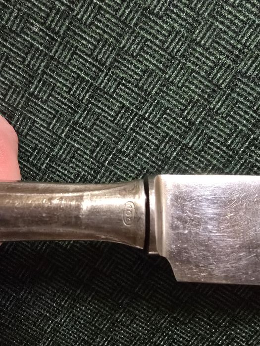 Zestaw Niemieckich posrebrzanych sygnowanych noży 6 sztuk stan bdb