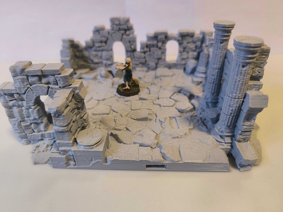 Zrujnowana droga skręt L (Lost City) RPG D&D Diorama Makieta